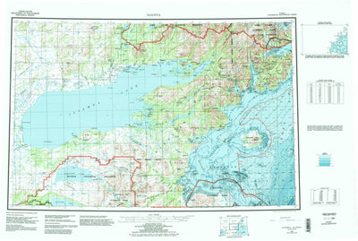 United States Geological Survey Iliamna, AK (1957, 250000-Scale) digital map