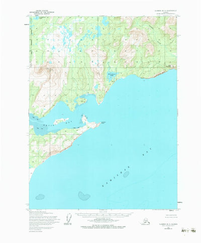 United States Geological Survey Iliamna B-3, AK (1954, 63360-Scale) digital map