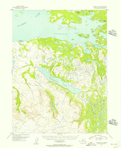 United States Geological Survey Iliamna B-5, AK (1951, 63360-Scale) digital map