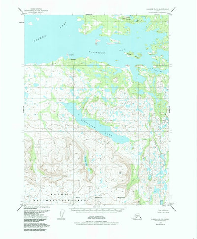 United States Geological Survey Iliamna B-5, AK (1954, 63360-Scale) digital map