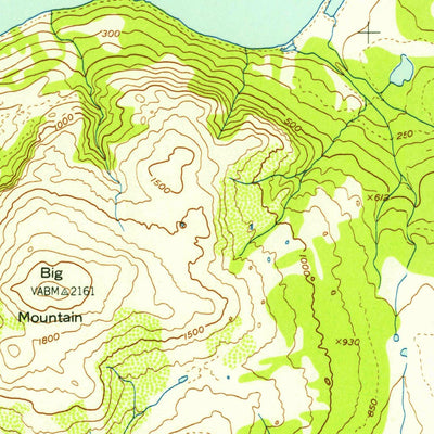 United States Geological Survey Iliamna B-6, AK (1951, 63360-Scale) digital map