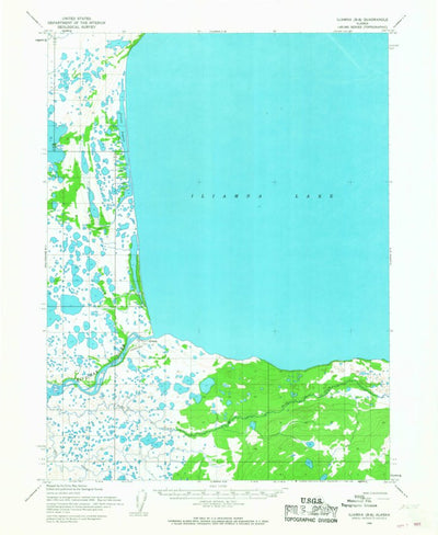 United States Geological Survey Iliamna B-8, AK (1954, 63360-Scale) digital map