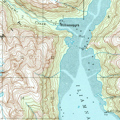 United States Geological Survey Iliamna C-2, AK (1958, 63360-Scale) digital map
