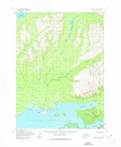 United States Geological Survey Iliamna D-4, AK (1954, 63360-Scale) digital map