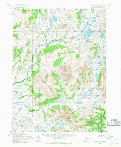 United States Geological Survey Iliamna D-7, AK (1954, 63360-Scale) digital map