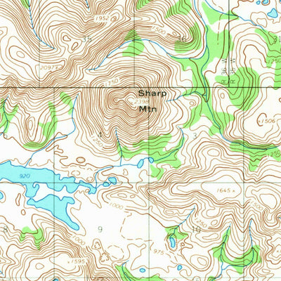 United States Geological Survey Iliamna D-7, AK (1954, 63360-Scale) digital map