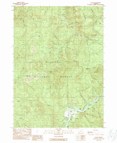United States Geological Survey Illahe, OR (1989, 24000-Scale) digital map