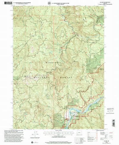 United States Geological Survey Illahe, OR (1998, 24000-Scale) digital map