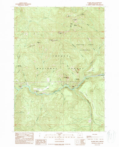 United States Geological Survey Illahee Rock, OR (1989, 24000-Scale) digital map