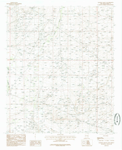 United States Geological Survey Illinois Camp NE, NM (1985, 24000-Scale) digital map
