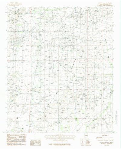 United States Geological Survey Illinois Camp, NM (1985, 24000-Scale) digital map