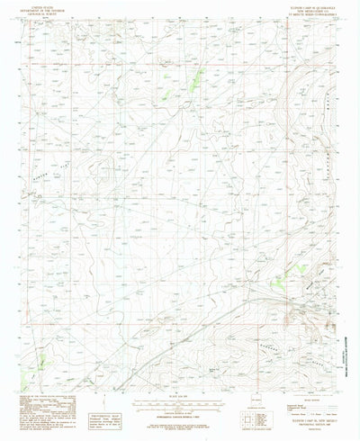 United States Geological Survey Illinois Camp SE, NM (1985, 24000-Scale) digital map
