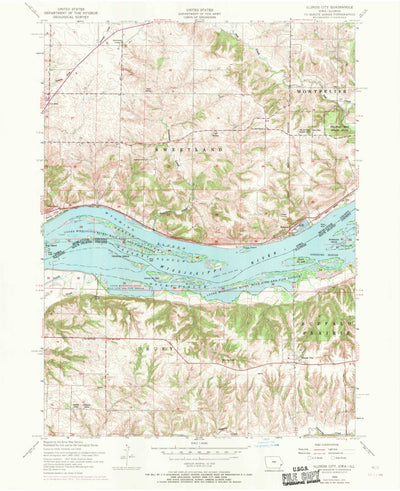 United States Geological Survey Illinois City, IL-IA (1953, 24000-Scale) digital map
