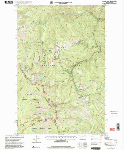 United States Geological Survey Illinois Peak, MT-ID (1999, 24000-Scale) digital map
