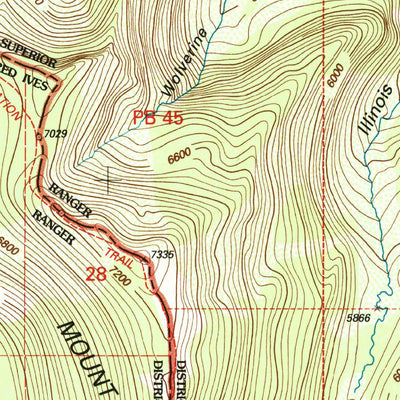 United States Geological Survey Illinois Peak, MT-ID (1999, 24000-Scale) digital map