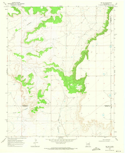United States Geological Survey Ima SW, NM (1968, 24000-Scale) digital map