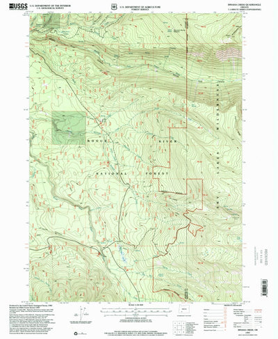 United States Geological Survey Imnaha Creek, OR (1997, 24000-Scale) digital map