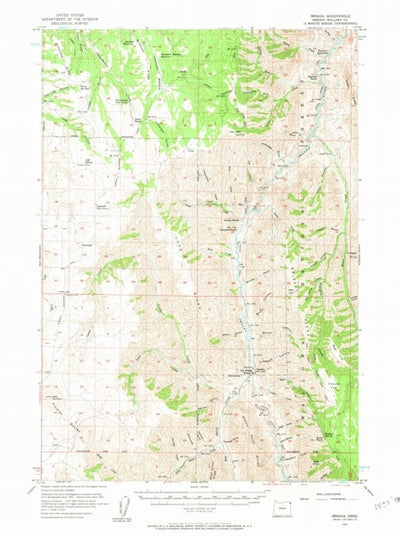 United States Geological Survey Imnaha, OR (1954, 62500-Scale) digital map
