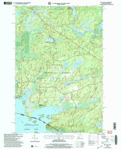 United States Geological Survey Imp Lake, MI-WI (1999, 24000-Scale) digital map