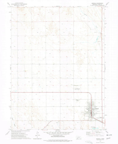 United States Geological Survey Imperial, NE (1973, 24000-Scale) digital map