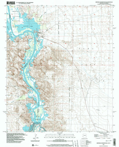 United States Geological Survey Imperial Reservoir, AZ-CA (1997, 24000-Scale) digital map