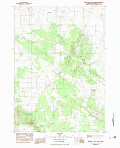 United States Geological Survey Imperial Valley South, OR (1983, 24000-Scale) digital map