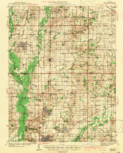 United States Geological Survey Ina, IL (1943, 62500-Scale) digital map