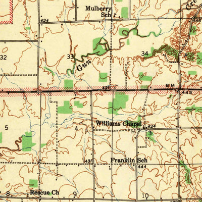 United States Geological Survey Ina, IL (1943, 62500-Scale) digital map