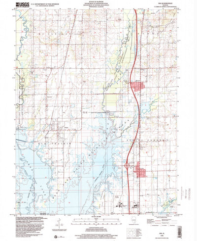 United States Geological Survey Ina, IL (1998, 24000-Scale) digital map