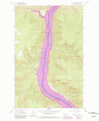 United States Geological Survey Inch Mountain, MT (1963, 24000-Scale) digital map