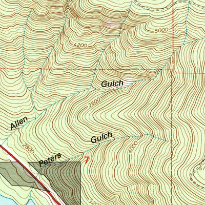 United States Geological Survey Inch Mountain, MT (1997, 24000-Scale) digital map