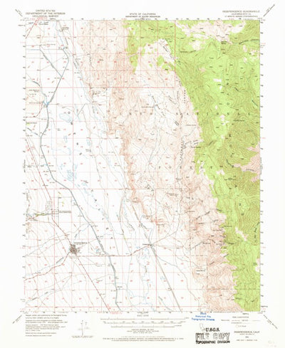 United States Geological Survey Independence, CA (1951, 62500-Scale) digital map