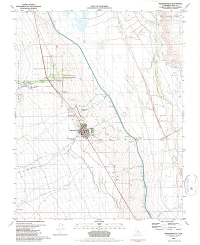 United States Geological Survey Independence, CA (1982, 24000-Scale) digital map