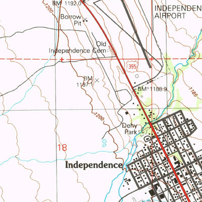 United States Geological Survey Independence, CA (1982, 24000-Scale) digital map