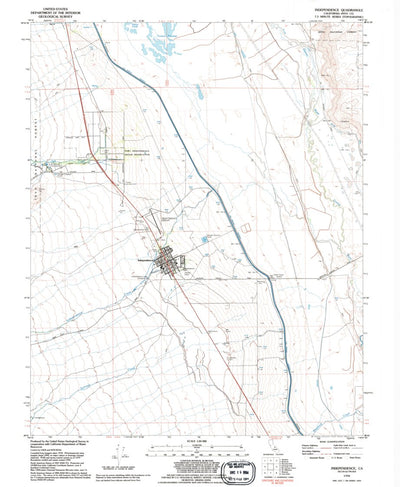 United States Geological Survey Independence, CA (1992, 24000-Scale) digital map