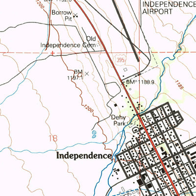 United States Geological Survey Independence, CA (1992, 24000-Scale) digital map