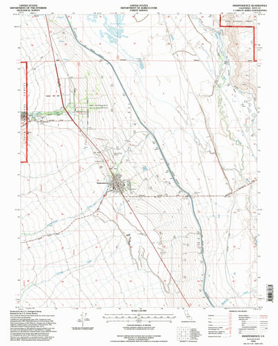 United States Geological Survey Independence, CA (1994, 24000-Scale) digital map