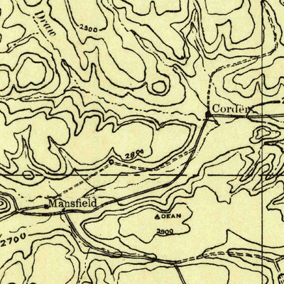 United States Geological Survey Independence Draw, TX (1929, 125000-Scale) digital map