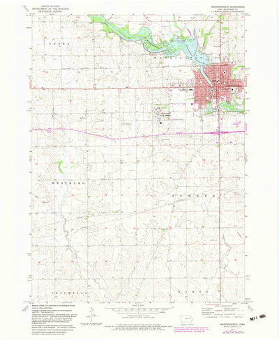 United States Geological Survey Independence, IA (1973, 24000-Scale) digital map
