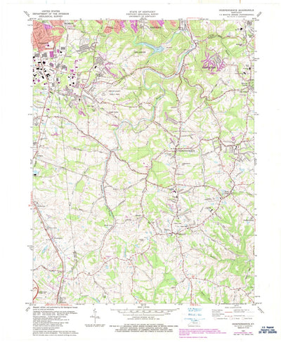 United States Geological Survey Independence, KY (1981, 24000-Scale) digital map