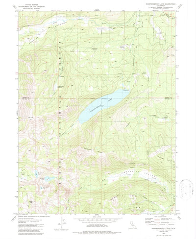 United States Geological Survey Independence Lake, CA (1981, 24000-Scale) digital map