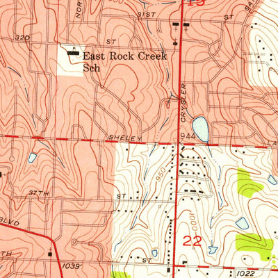 United States Geological Survey Independence, MO (1957, 24000-Scale) digital map