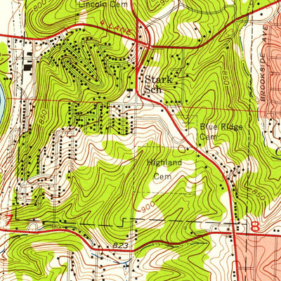 United States Geological Survey Independence, MO (1957, 24000-Scale) digital map