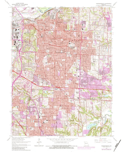 United States Geological Survey Independence, MO (1964, 24000-Scale) digital map