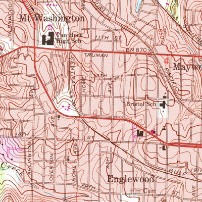 United States Geological Survey Independence, MO (1964, 24000-Scale) digital map