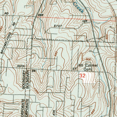 United States Geological Survey Independence, MO (1990, 24000-Scale) digital map