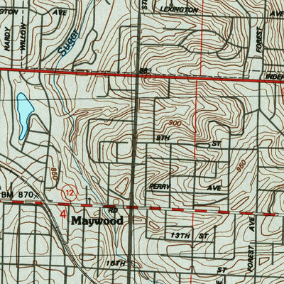United States Geological Survey Independence, MO (1996, 24000-Scale) digital map