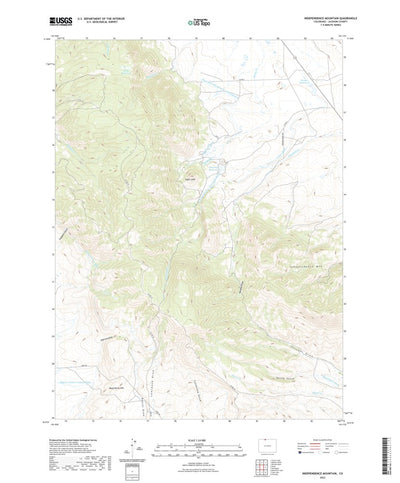 United States Geological Survey Independence Mountain, CO (2022, 24000-Scale) digital map