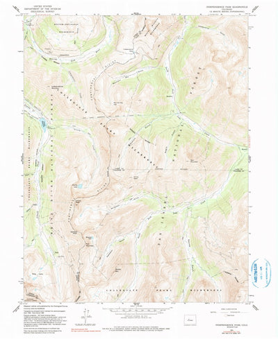 United States Geological Survey Independence Pass, CO (1960, 24000-Scale) digital map