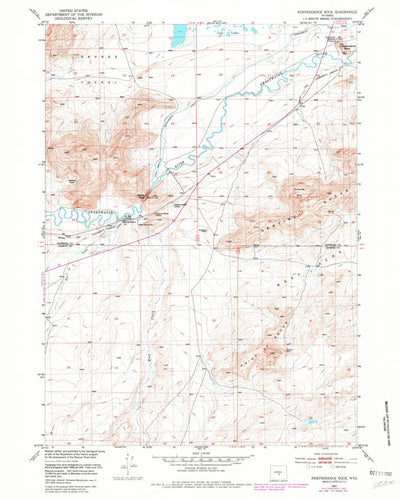 United States Geological Survey Independence Rock, WY (1951, 24000-Scale) digital map